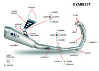 SPARK Konix - Yamaha YZF R3 15&ndash;24 - Komplettanlage - &Oslash;60 mm - Volltitan